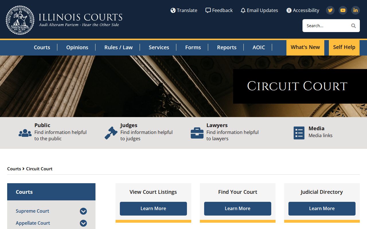 Illinois circuit courts official directory